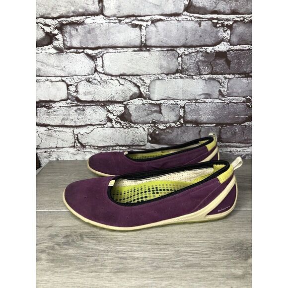 ECCO Biom Natural Motion Purple Suede Slip On Comfort Ballet Flats Women Sz 39EU - Picture 6 of 16
